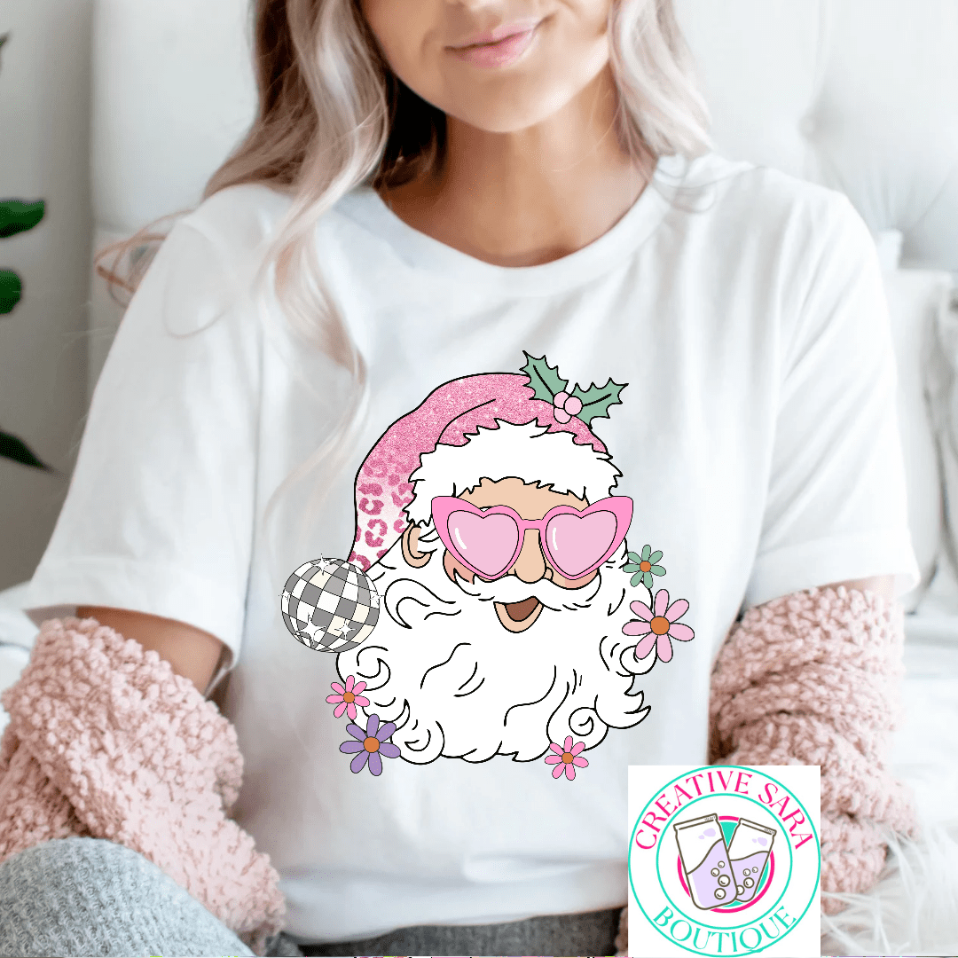 Retro Pink Santa Crewneck