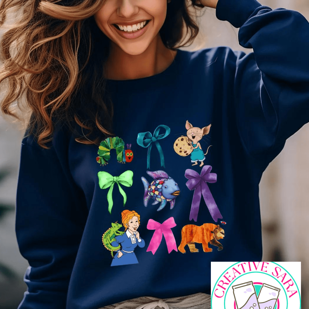 Children Book Character Coquette Crewneck - Creative Sara Boutique