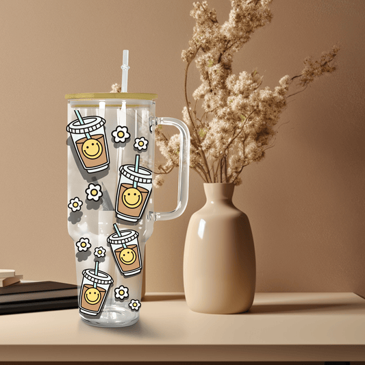 Happy Iced Coffee Cup - Creative Sara Boutique