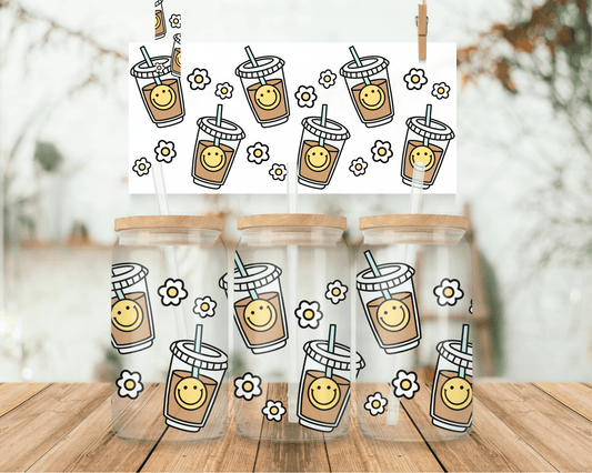 Happy Iced Coffee Cup - Creative Sara Boutique