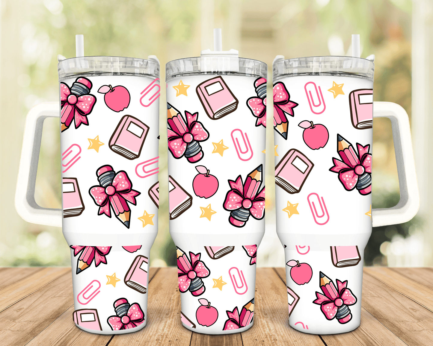 Teacher Pink Bows - Creative Sara Boutique