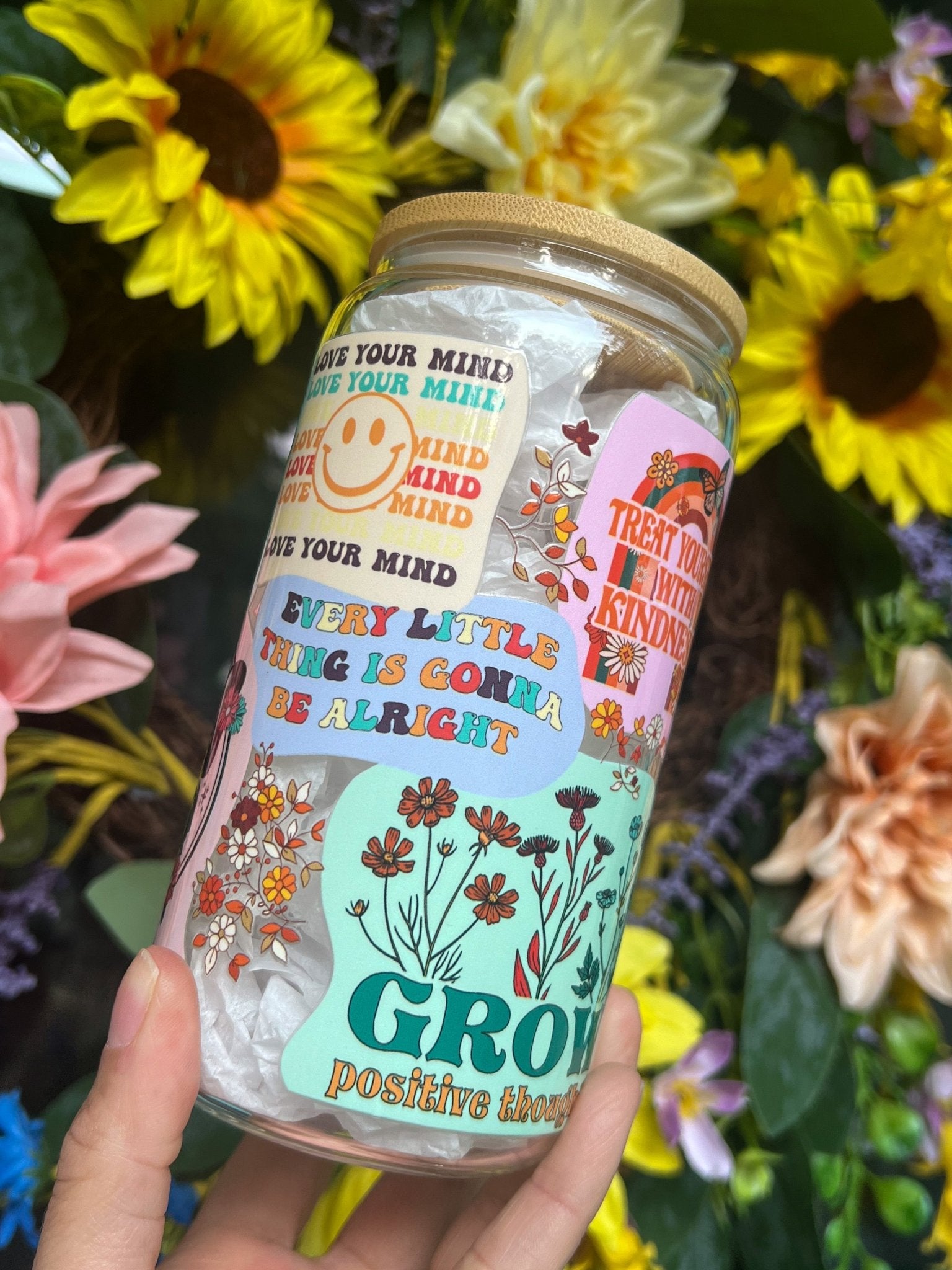 ‘Mental Health Matters’ 16oz Libbey Glass Can - Creative Sara Boutique