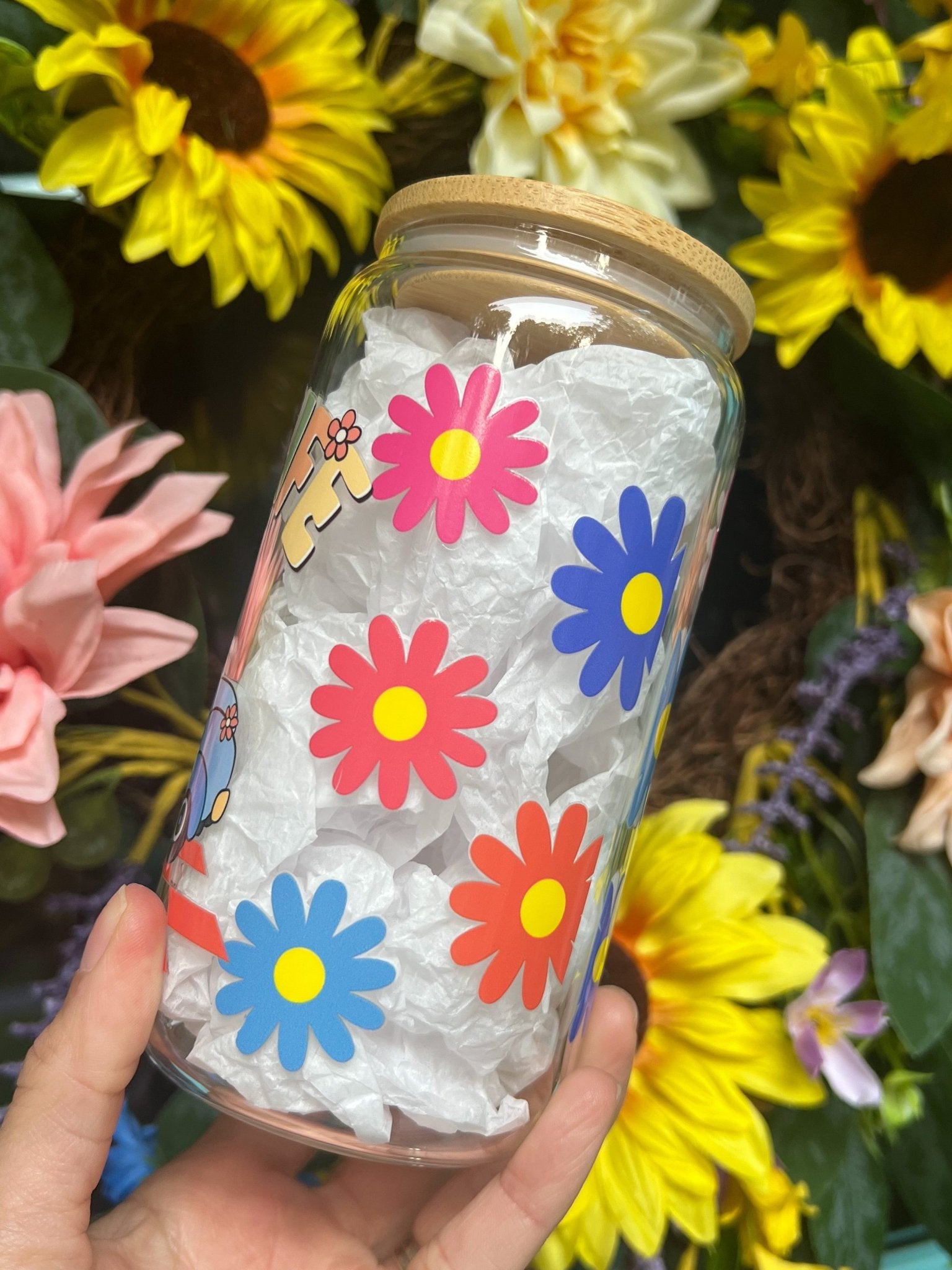 ‘Teacher Life’ 16oz Libbey Glass Can - Creative Sara Boutique