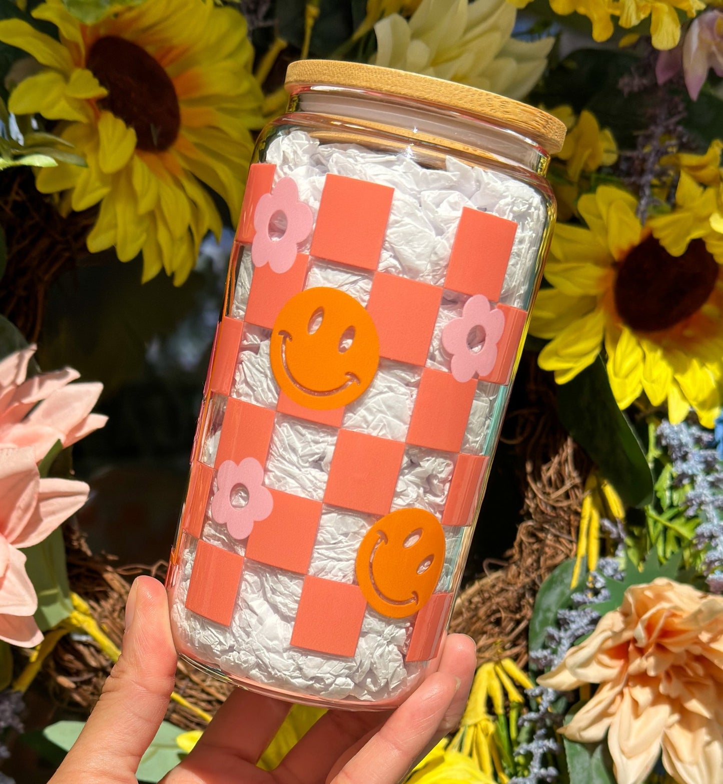 Mom Juice 16oz Glass Can Cup