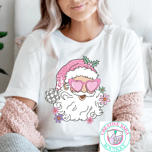 Retro Pink Santa Crewneck