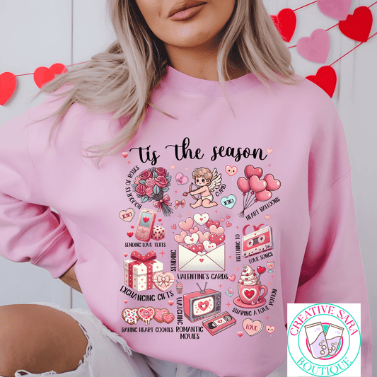 Tis The Season Valentines Crewneck - Creative Sara Boutique