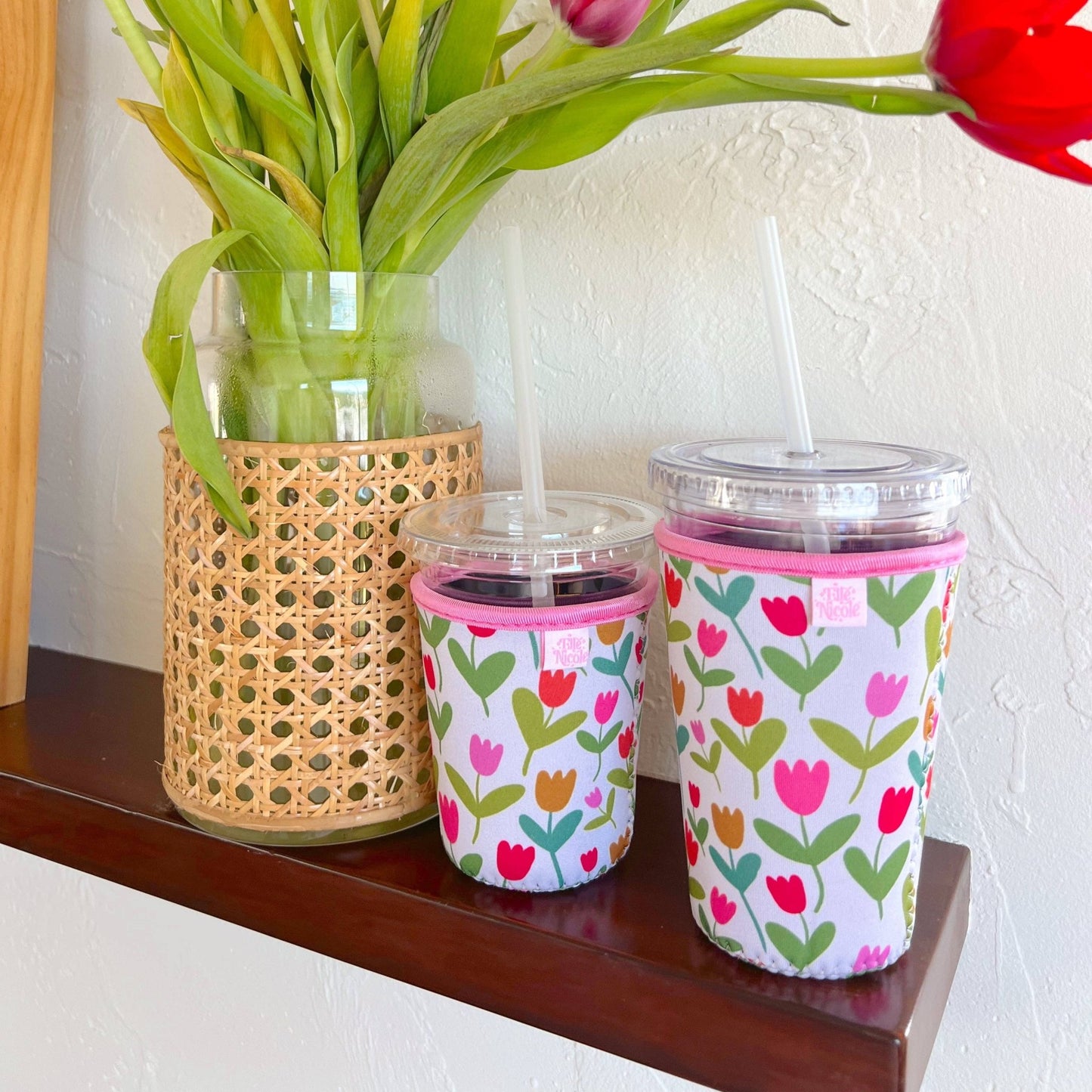 Coffee Cup Cover - Tulips - Creative Sara Boutique