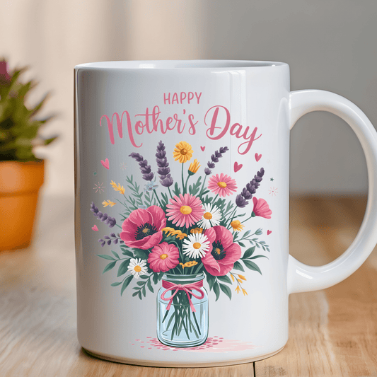 Happy Mother's Day Floral 15 oz Mug - Creative Sara Boutique