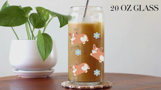 Corgi Butt Floral Cup Wrap
