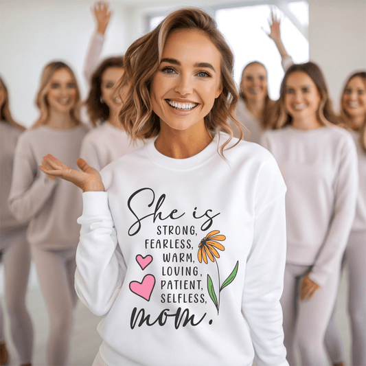 She Is Mom Crewneck - Creative Sara Boutique