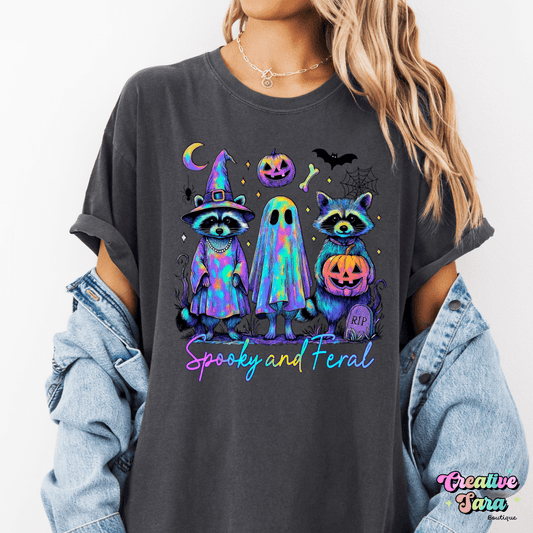 Spooky and Feral T-Shirt - Creative Sara Boutique
