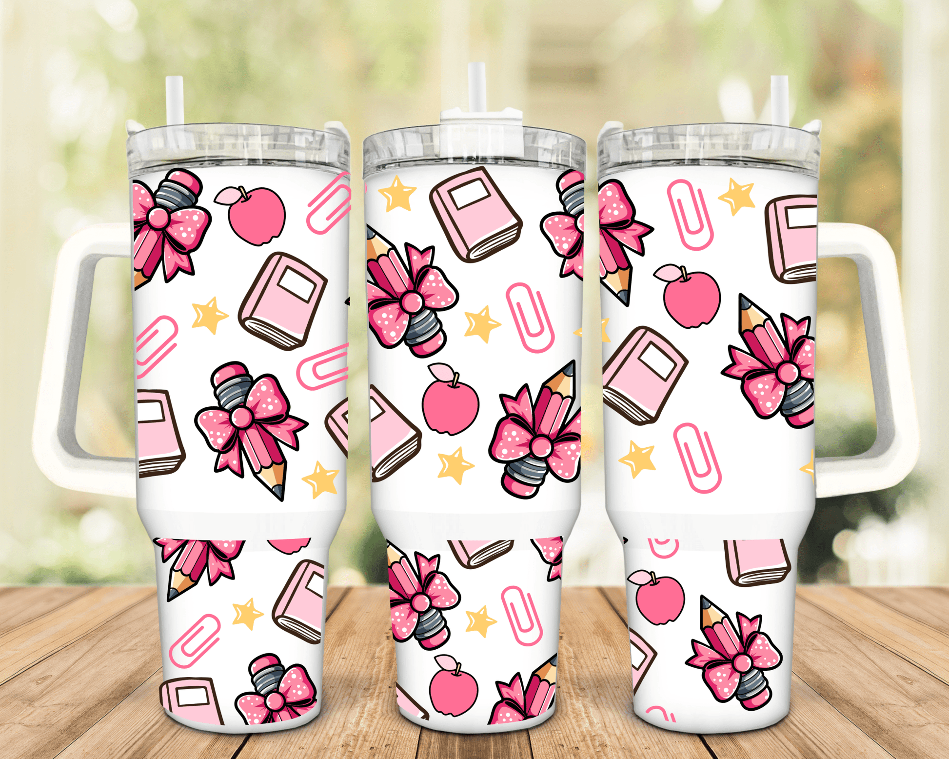 Teacher Pink Bows - Creative Sara Boutique